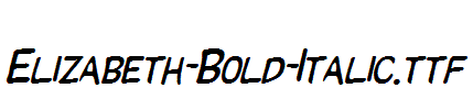 Elizabeth-Bold-Italic.ttf字体下载