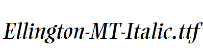 Ellington-MT-Italic.ttf字体下载