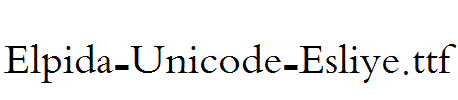 Elpida-Unicode-Esliye.ttf字体下载