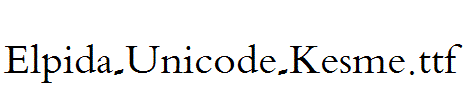 Elpida-Unicode-Kesme.ttf字体下载