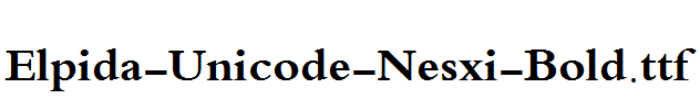 Elpida-Unicode-Nesxi-Bold.ttf字体下载