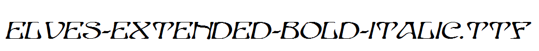 Elves-Extended-Bold-Italic.ttf字体下载