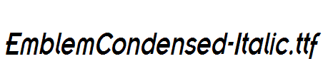 EmblemCondensed-Italic.ttf字体下载