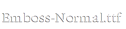 Emboss-Normal.ttf字体下载