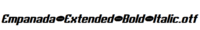 Empanada-Extended-Bold-Italic.otf字体下载