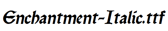 Enchantment-Italic.ttf字体下载