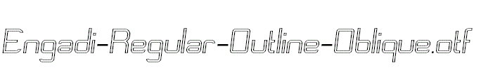 Engadi-Regular-Outline-Oblique.otf字体下载