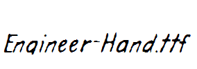 Engineer-Hand.ttf字体下载