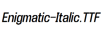 Enigmatic-Italic.ttf字体下载