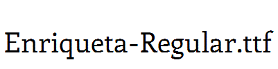 Enriqueta-Regular.ttf字体下载