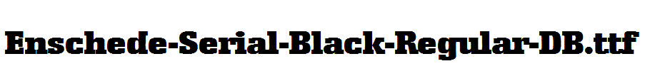 Enschede-Serial-Black-Regular-DB.ttf字体下载