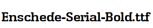 Enschede-Serial-Bold.ttf字体下载