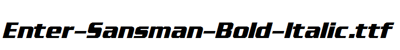 Enter-Sansman-Bold-Italic.ttf字体下载