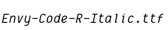 Envy-Code-R-Italic.ttf字体下载