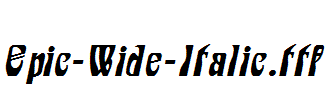 Epic-Wide-Italic.ttf字体下载
