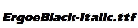 ErgoeBlack-Italic.ttf字体下载