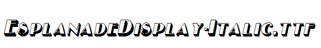 EsplanadeDisplay-Italic.ttf字体下载
