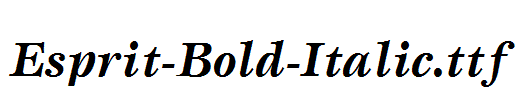 Esprit-Bold-Italic.ttf字体下载