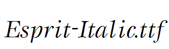 Esprit-Italic.ttf字体下载