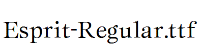 Esprit-Regular.ttf字体下载