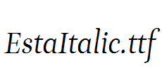 EstaItalic.ttf字体下载