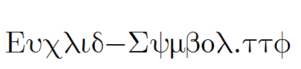 Euclid-Symbol.ttf字体下载