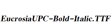 EucrosiaUPC-Bold-Italic.ttf字体下载