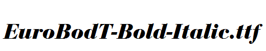EuroBodT-Bold-Italic.ttf字体下载