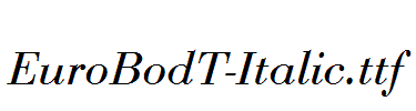 EuroBodT-Italic.ttf字体下载