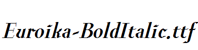 Euroika-BoldItalic.ttf字体下载