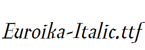 Euroika-Italic.ttf字体下载
