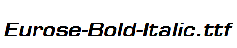 Eurose-Bold-Italic.ttf字体下载