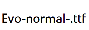 Evo-normal-.ttf字体下载