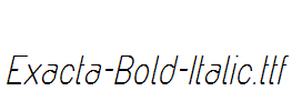 Exacta-Bold-Italic.ttf字体下载