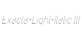 Exacta-Light-Italic.otf字体下载