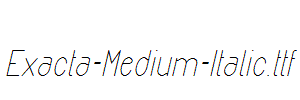 Exacta-Medium-Italic.otf字体下载