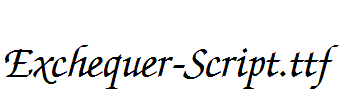 Exchequer-Script.ttf字体下载