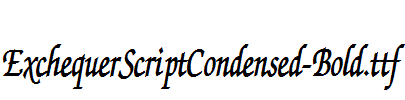 ExchequerScriptCondensed-Bold.ttf字体下载