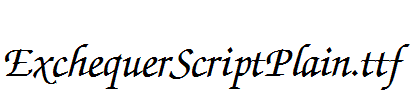 ExchequerScriptPlain.ttf字体下载