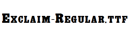 Exclaim-Regular.ttf字体下载
