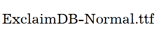 ExclaimDB-Normal.ttf字体下载