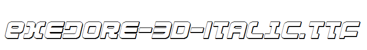 Exedore-3D-Italic.ttf字体下载