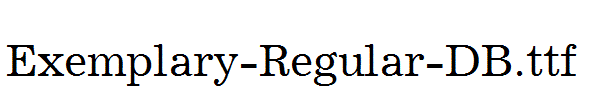 Exemplary-Regular-DB.ttf字体下载