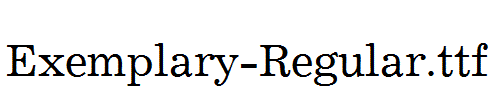 Exemplary-Regular.ttf字体下载
