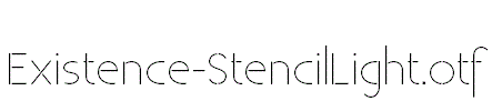 Existence-StencilLight.otf字体下载