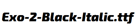 Exo-2-Black-Italic.otf字体下载