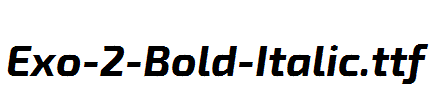 Exo-2-Bold-Italic.ttf字体下载