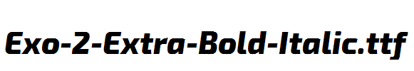 Exo-2-Extra-Bold-Italic.otf字体下载
