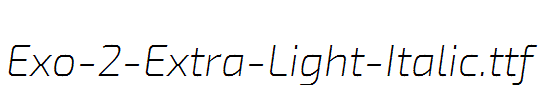 Exo-2-Extra-Light-Italic.otf字体下载