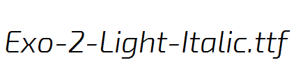 Exo-2-Light-Italic.ttf字体下载